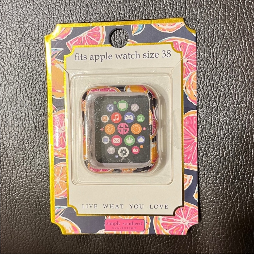 NEW 38MM Apple Watch bumper from Simply Southern, Pattern: ZEST (citrus)